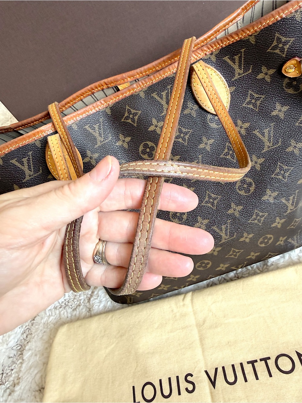 RESERVED Louis vuitton monogram MM neverfull tote shoulder bag - Picture 10 of 15